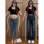 清絲坊大碼闊腿褲女胖mm寬腿褲冬季牛仔褲胖mm女裝寬松顯瘦梨形身材穿搭 復(fù)古藍 4XL碼【165-175斤】