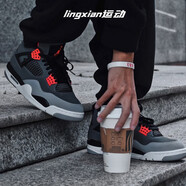 耐克（NIKE）男鞋女鞋 Air Jordan 4 AJ4 白奧利奧小白鞋運(yùn)動鞋休閑籃球鞋板鞋 DH6927-061/408452-061 黑灰紅 42.5