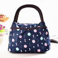 暢印 手提小布包牛津加厚防潑水便當媽咪包休閑手拎包媽媽包方形款 蝴蝶結英文彩點(diǎn)