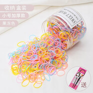 伊洛芙一次性橡皮筋女童寶寶發(fā)圈不傷發(fā)頭飾品兒童小女孩頭繩 L7#小號(hào)加厚果凍一盒