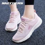 Skechers斯凱奇女鞋跑步鞋春季新款網(wǎng)布透氣運動(dòng)鞋子女減震軟底輕便跑鞋 茱萸粉-MVE 40
