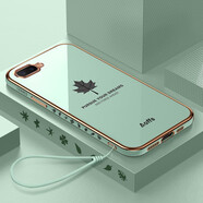 佩諾（PINO） oppor15x手機(jī)殼楓葉直邊電鍍硅膠OPPO K1鏡頭全包防摔軟殼網(wǎng)紅男女新潮款保護(hù)套 k1/r15x【薄荷綠】楓葉直邊電鍍