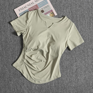 愛夢鳥（Aimengniao）女裝套裝2025新款羽毛球服女跑步運動網(wǎng)球裙健身晨跑速干百褶短裙 短袖/淺綠 XL