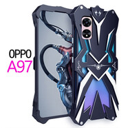 龍豈oppoA97手機(jī)殼金屬邊框OPPO a57保護(hù)套K9X全包a58防摔OPPOK7x定制A72男  OPPO A97【雷神】-黑色