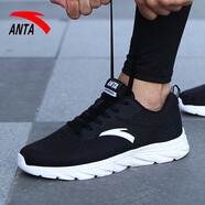 安踏（ANTA）男鞋運(yùn)動(dòng)鞋男2025新款網(wǎng)面透氣夏季網(wǎng)鞋夏季旗艦休閑鞋子跑步鞋 黑白5521 39