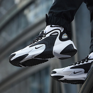 耐克（NIKE）跑步鞋男鞋 春季新款運(yùn)動(dòng)鞋ZOOM 2K復(fù)古老爹鞋輕便緩震增高休閑鞋 AO0269-101/黑白熊貓老爹鞋 41 (260mm)