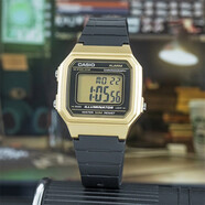 卡西歐（CASIO）數(shù)顯方塊小方塊時尚運動防水手表男表W-218H-1A 2A 3A 4B2 電子表 W-217HM-9A土豪金 【附加貼膜】
