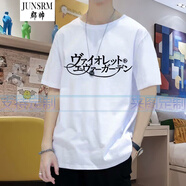 郡帥紫羅蘭永恒花園衣服男女新款夏季二次元?jiǎng)勇苓呣睜柪蛱囟绦銽恤 10 3XL