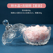 山迪水晶消磁碗天然白水晶消磁石手鏈凈化盒子真水晶大顆粒消磁碗器皿 粉水晶+消磁碗【人緣】