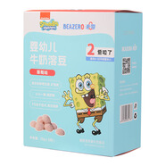 未零海綿寶寶嬰幼兒牛奶溶豆15g 草莓味溶豆豆嬰兒零食6個(gè)月以上