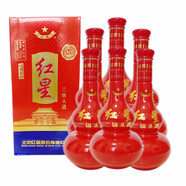 2015年產(chǎn)紅星二鍋頭酒 53度500ml 經(jīng)典柔和 清香型高度白酒禮盒裝 宴請收藏 禮盒 六瓶 整箱