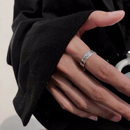 YLXLG莫比烏斯環(huán)戒指男士潮學(xué)生韓版時(shí)尚個(gè)性情侶食指女網(wǎng)紅高級感指環(huán) 羅馬戒指（開(kāi)口可以調大?。?
                                         title=