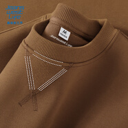 JEANSWEST LIFE真維斯無帽衛(wèi)衣男春秋季寬松打底外套倒三角設計重磅圓領上衣男