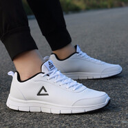 匹克運動(dòng)鞋男鞋春季新款保暖加絨加厚棉鞋男防滑大棉鞋跑步鞋子 大白/黑色 39