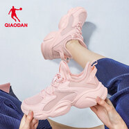 喬丹QIAODAN冬季女鞋跑步鞋老爹鞋運動(dòng)鞋女休閑鞋跑鞋女R 海貝粉/白色-0314（網(wǎng)面） 35