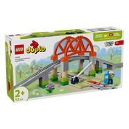 樂(lè)高（LEGO）積木得寶10426 鐵路大橋與軌道套裝大顆粒積木桌兒童玩具生日禮物