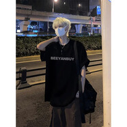 迪伽達(dá)cleanfit美式復(fù)古短袖t恤男款春夏季ootd痞帥寬松休閑百搭上衣男 ZRFS-D07黑色 XL