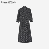 Marc O'Polo/MOP 【商場(chǎng)同款】全棉短袖長(zhǎng)款束腰碎花氣質(zhì)連衣裙女收腰 藏青底碎花P04 S /165 84A