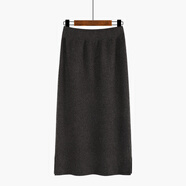 冬天穿的加厚針織半身裙不開(kāi)叉毛線(xiàn)直筒ins超火的春一步長(cháng)裙女下半身半截裙 灰色【四平款】 均碼【適合80-130斤】