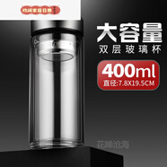 接運貓【好物】鋼化玻璃杯耐摔防爆大容量水杯男1000ml雙層玻璃杯 25ml 400毫升加厚款無杯套