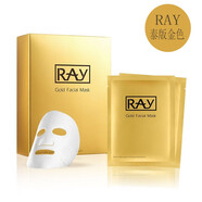 RAY RAY面膜官網(wǎng)金銀藍補水水潤面膜毛孔透明質(zhì)酸補水提亮膚色 泰國版金色一盒