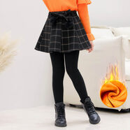 優(yōu)優(yōu)1點(diǎn)-女童打底褲秋冬假兩件裙褲兒童春秋加絨加厚褲子大童女孩外穿褲裙 2097黑色加絨加厚 140cm