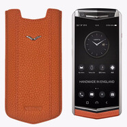 狄斯悅 VERTU高端緯圖私人定制威圖手機殼Aster P巴洛克哥特純手工縫線(xiàn)皮套鱷魚(yú)皮蜥蜴皮保護套 荔枝紋橙色