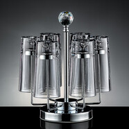 華行 玻璃茶杯家用功夫茶具水晶杯子家庭套裝客廳加厚品茗水杯