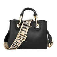 阿瑪尼（ARMANI）EA女士可拆卸肩帶單肩斜挎包背提包 黑色 EW000382 AF12103 MC032
