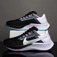 WSXCDERF飛馬37代38登月39跑步鞋馬拉松減震運動(dòng)休閑透氣碳板運動(dòng)鞋莆田鞋 飛馬38黑白藍【內置氣墊】 40