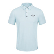 GOLF高爾夫短袖t恤男速干彈力golf球衣夏季透氣休閑運(yùn)動(dòng)裝男士 淺藍(lán)色網(wǎng)眼一件 S
