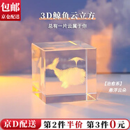 東之天地領(lǐng)養(yǎng)一朵云立方體水晶擺件奇妙云朵送女友閨蜜生日情人節(jié)畢業(yè)禮物 【鯨魚】立方體擺件1個(gè)(4*4cm)