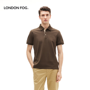 London Fog倫敦霧Polo衫男商務(wù)夏季新款純棉休閑短袖翻領(lǐng)體恤男 深綠色P8 50/L/170
