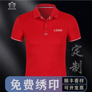 柚衫 企業(yè)polo定制工服定做工衣刺繡文化廣告衫印字logo短袖工作服訂做t恤翻領 高端-紅色 XL