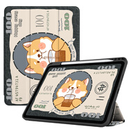 zoyu iPad Air7保護(hù)套帶筆槽11英寸2025款M3芯片適用蘋(píng)果Air6保護(hù)殼平板2024三折air5卡通可愛(ài)全包 美元胖柴【配鋼化膜】 2025/2024款A(yù)ir7/6【11英寸】