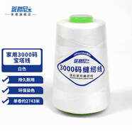 班哲尼 縫紉線寶塔線3000碼大卷高強(qiáng)度滌綸多色粗線針線盒家用針線包便攜手工縫紉縫補(bǔ)縫紉機(jī)寶塔線 白色