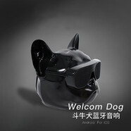 AQUXK法斗牛犬藍(lán)牙音箱創(chuàng)意個(gè)性炫酷生日禮物狗頭音響重低音筆記本電腦手機(jī)無線戶外便攜式迷你 大號(hào)磨砂黑