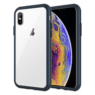 JETechJETech 蘋果iPhone X/Xs手機殼TPU軟邊PC背板防摔保護套5.8英寸屏 海軍藍