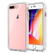JETechJETech 蘋果iPhone 8Plus/7Plus手機(jī)殼TPU軟邊PC背板防摔保護(hù)套5.5英寸屏 透明