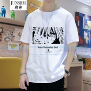 郡帥紫羅蘭永恒花園衣服男女新款夏季二次元?jiǎng)勇苓呣睜柪蛱囟绦銽恤 04 L