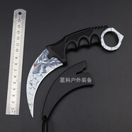 鷹爪刀戶外防身高硬度csgo周邊爪子刀彎刀小刀隨身開鋒利戰(zhàn)術(shù)訓(xùn)練 白龍呤 鋒利+刀鞘繩子