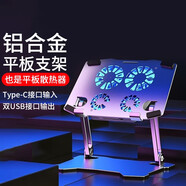 ZNNCO 平板支架ipadpro電腦鋁合金支撐架子桌面直播吃雞打游戲網(wǎng)課繪畫(huà)通用小米華為蘋(píng)果散熱器 9-16英寸【二合一】鋁合金架+降溫風(fēng)扇丨折疊升降 2021/air4/5/mini6/Switc
