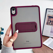 酷思麥2025款蘋(píng)果air7/6/5保護套ipad10代后殼pro11英寸A2602平板殼ipad7適用mini6/7支架ipad9磨砂硬殼 【一體支架酒紅色】贈筆 iPad Mini4/5(7.9英