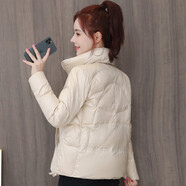 皮爾卡丹冬裝女士服時(shí)尚輕薄羽絨服顯瘦立領(lǐng)2026新款短款小個(gè)子外套女潮 米白色 S