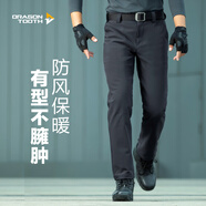 龍牙【補貨速搶】寒鋒戰術(shù)軟殼長(cháng)褲秋冬男通勤彈力戶(hù)外防風(fēng)寒保暖 極夜黑（修身加強版） 29 170/74A高172重105-120
