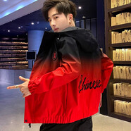 爵明威衣服男年輕人20大學(xué)生25歲30穿的夾克男春秋年新款休閑上衣服韓版 202紅色--青年男士衣服秋天穿 165/M--青年男士衣服秋天穿