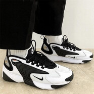耐克（NIKE）ZOOM 2K 經(jīng)典百搭 男女復(fù)古休閑運(yùn)動(dòng)老爹鞋防滑耐磨緩震跑步鞋 AO0269-101黑白男子 42