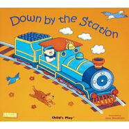 現(xiàn)貨 英文原版 Child's Play紙板洞洞書 廖彩杏書單推薦 Down by the Station 在車站里