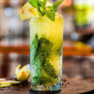 【兩只】歐式復古雕花杯進口家用玻璃雞尾酒杯 創(chuàng)意個性柯林杯莫吉托杯冰沙杯 土耳其pasabahce 450ML 【兩只】