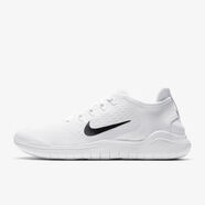 耐克（NIKE）赤足男鞋 Free Run 2018 超輕緩沖支撐靈活網(wǎng)面公路跑鞋 白色942836-100 標準42/US8.5